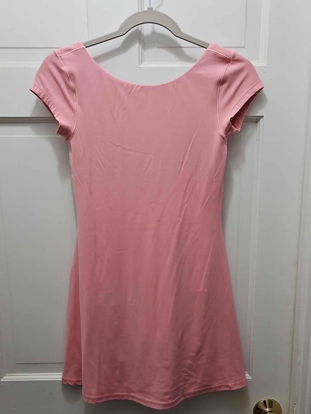 Offline By Aerie Women’s Pink Cap-Sleeve Athletic Dress W/ Bike Shorts Inside Sm